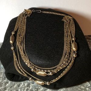 Coro gold tone multi-strand necklace